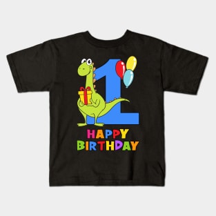 1st First Birthday Party 1 Year Old One Year Kids T-Shirt